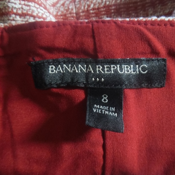 Banana Republic Rust Red Stripe Mini Skirt - Picture 2 of 2
